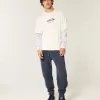 Pantalones deportivos de canalé relajados Pantalones deportivos de canalé relajados