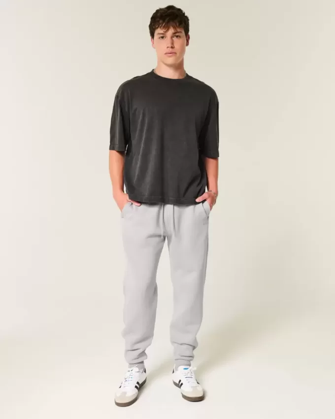 Pantalones deportivos de canalé relajados Pantalones deportivos de canalé relajados