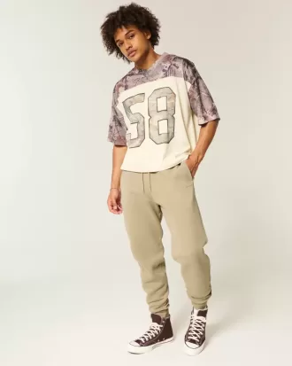 Pantalones deportivos de canalé relajados