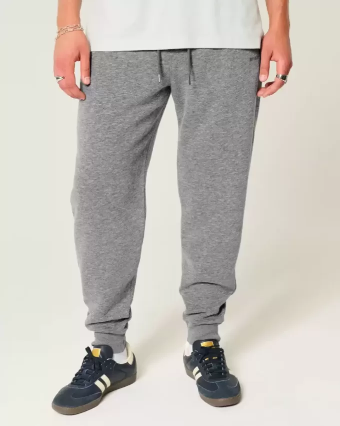 Pantalones deportivos de canalé relajados Pantalones deportivos de canalé relajados