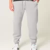 Pantalones deportivos de canalé relajados Pantalones deportivos de canalé relajados