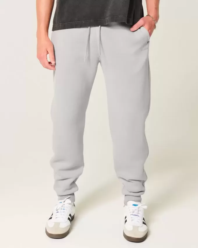 Pantalones deportivos de canalé relajados Pantalones deportivos de canalé relajados