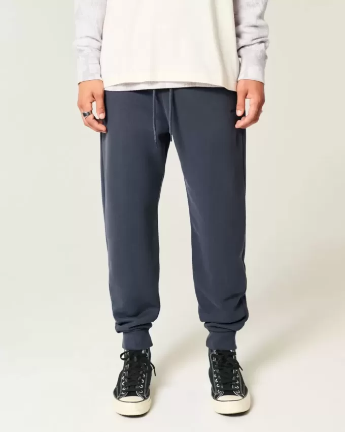 Pantalones deportivos de canalé relajados Pantalones deportivos de canalé relajados