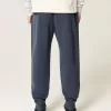 Pantalones deportivos de canalé relajados Pantalones deportivos de canalé relajados
