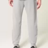 Pantalones deportivos de canalé relajados Pantalones deportivos de canalé relajados