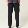 Pantalones deportivos de canalé relajados Pantalones deportivos de canalé relajados