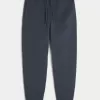 Pantalones deportivos de canalé relajados Pantalones deportivos de canalé relajados