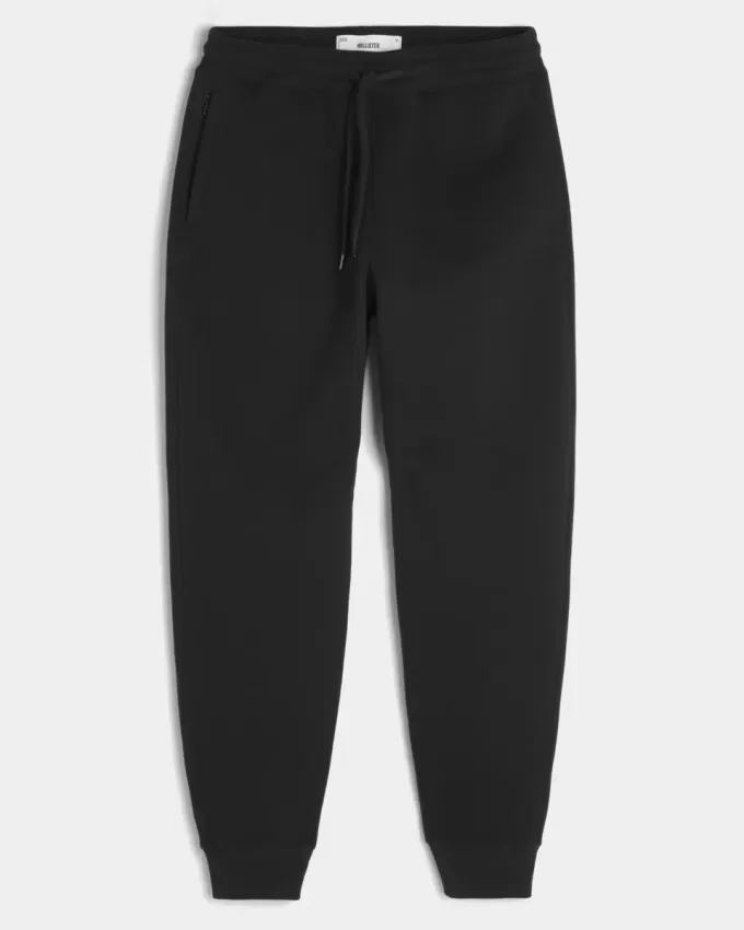 Pantalones deportivos de canalé relajados Pantalones deportivos de canalé relajados