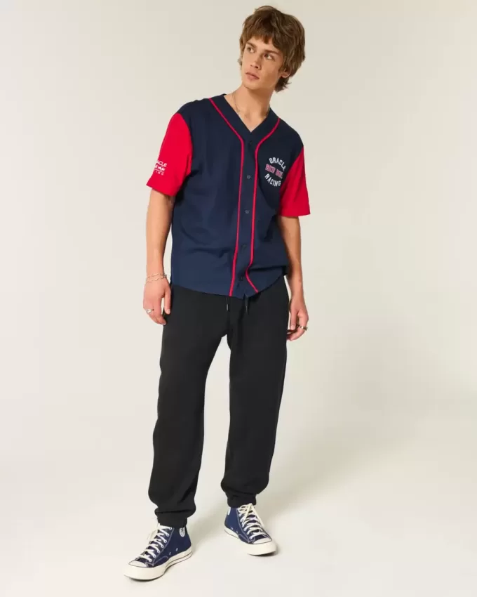 Pantalones deportivos holgados con cintura ceñida Pantalones deportivos holgados con cintura ceñida