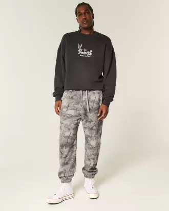 Pantalones deportivos holgados con cintura ceñida Pantalones deportivos holgados con cintura ceñida