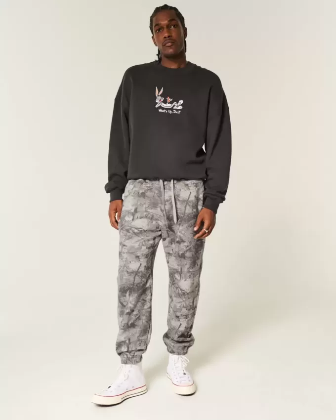 Pantalones deportivos holgados con cintura ceñida Pantalones deportivos holgados con cintura ceñida