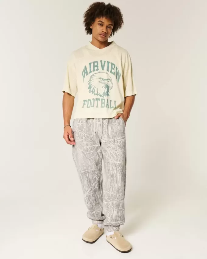 Pantalones deportivos holgados con cintura ceñida Pantalones deportivos holgados con cintura ceñida