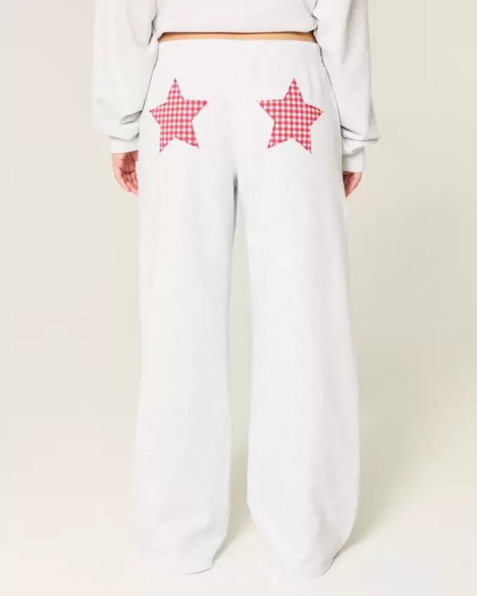 Pantalones deportivos holgados con estampado de estrellas Pantalones deportivos holgados con estampado de estrellas