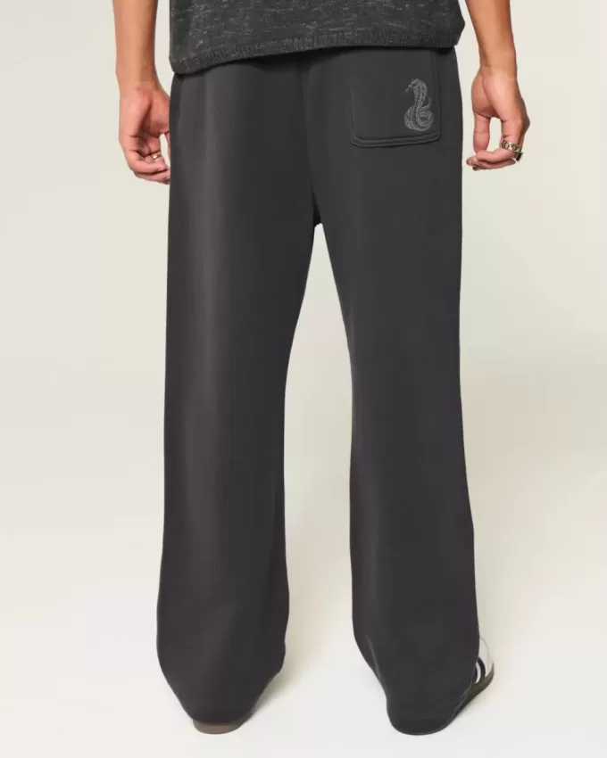 Pantalones deportivos holgados con estampado de serpiente Pantalones deportivos holgados con estampado de serpiente