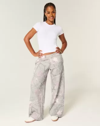 Pantalones deportivos holgados de camuflaje