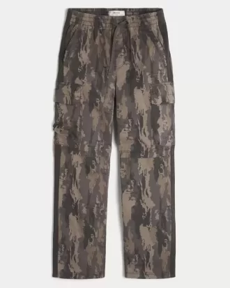 Pantalones deportivos holgados de camuflaje