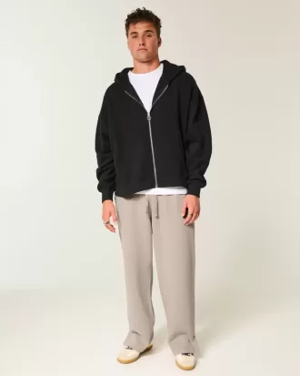 Pantalones deportivos holgados Y2K con dobladillo dividido
