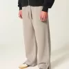 Pantalones deportivos holgados Y2K con dobladillo dividido Pantalones deportivos holgados Y2K con dobladillo dividido