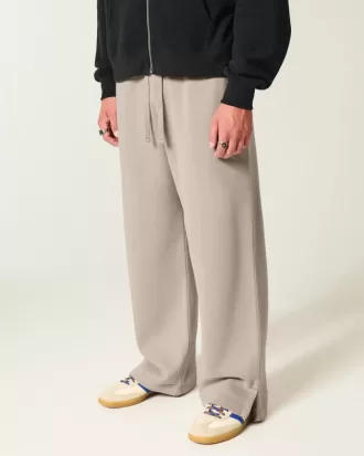 Pantalones deportivos holgados Y2K con dobladillo dividido