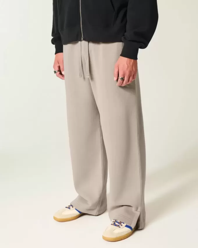 Pantalones deportivos holgados Y2K con dobladillo dividido Pantalones deportivos holgados Y2K con dobladillo dividido