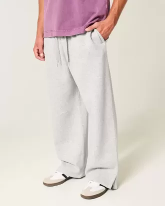 Pantalones deportivos holgados Y2K con dobladillo dividido