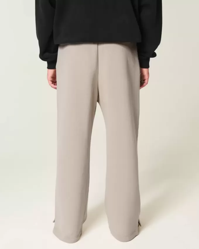 Pantalones deportivos holgados Y2K con dobladillo dividido Pantalones deportivos holgados Y2K con dobladillo dividido