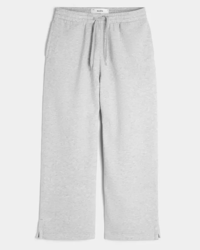 Pantalones deportivos holgados Y2K con dobladillo dividido Pantalones deportivos holgados Y2K con dobladillo dividido