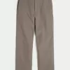 Pantalones holgados de cintura flexible de mezcla de lino Pantalones holgados de cintura flexible de mezcla de lino