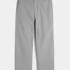 Pantalones holgados de cintura flexible de mezcla de lino Pantalones holgados de cintura flexible de mezcla de lino