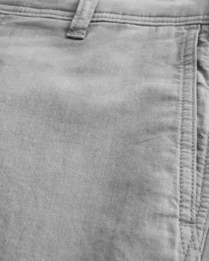 Pantalones holgados de cintura flexible de mezcla de lino Pantalones holgados de cintura flexible de mezcla de lino