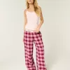 Pantalones holgados de franela Pantalones holgados de franela