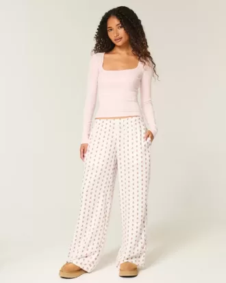 Pantalones holgados de franela