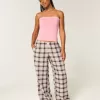 Pantalones holgados de franela Pantalones holgados de franela