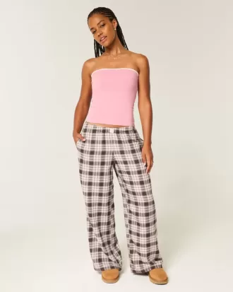 Pantalones holgados de franela