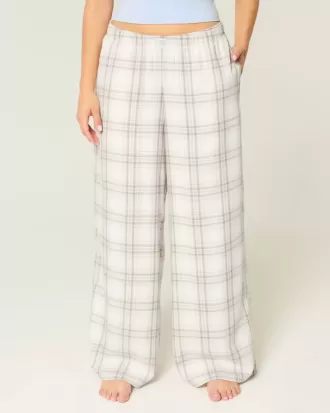 Pantalones holgados de franela Pantalones holgados de franela