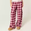 Pantalones holgados de franela Pantalones holgados de franela
