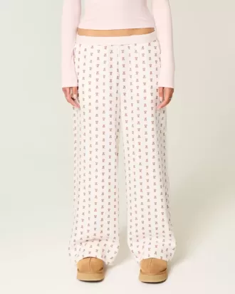 Pantalones holgados de franela