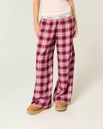 Pantalones holgados de franela Pantalones holgados de franela