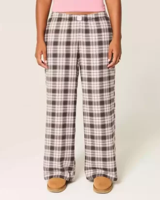 Pantalones holgados de franela