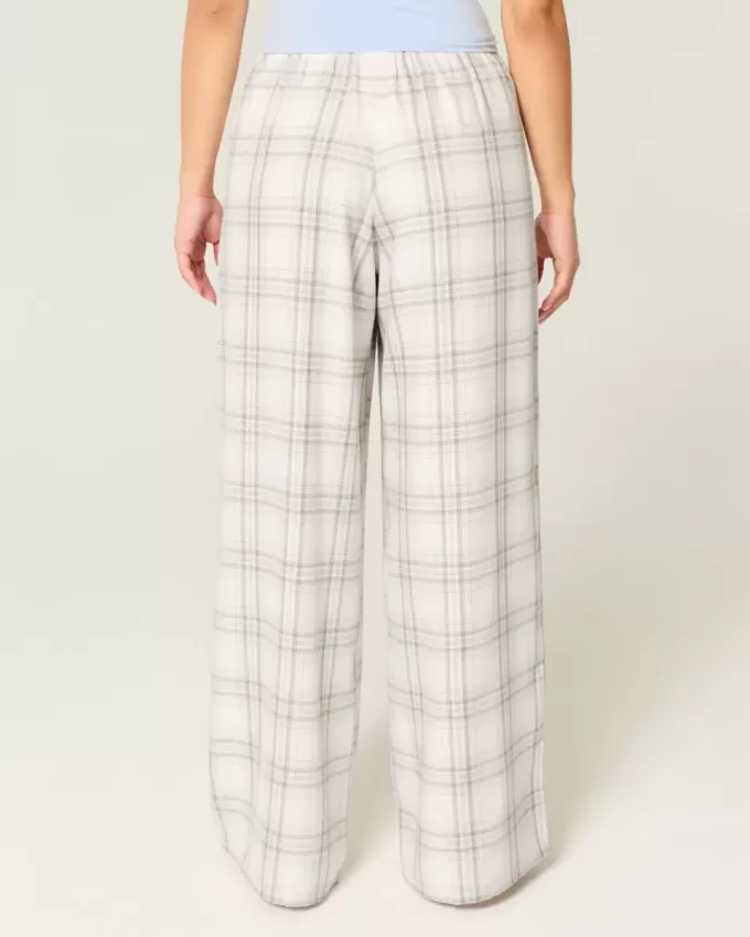 Pantalones holgados de franela Pantalones holgados de franela