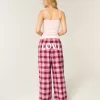 Pantalones holgados de franela Pantalones holgados de franela