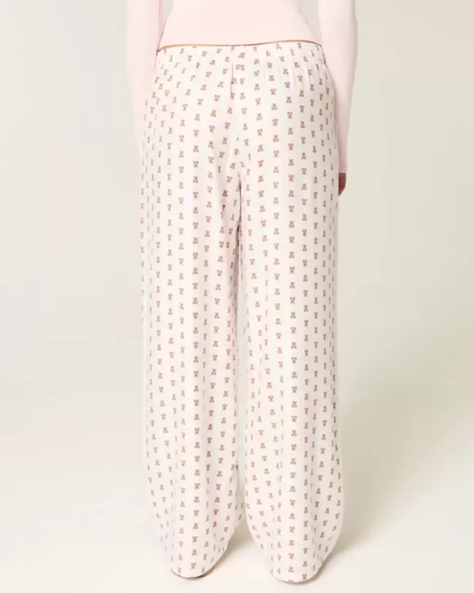 Pantalones holgados de franela Pantalones holgados de franela