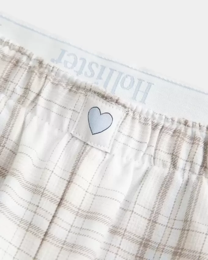 Pantalones holgados de franela Pantalones holgados de franela