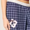 Pantalones holgados de franela con gráficos de números Pantalones holgados de franela con gráficos de números