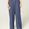 Pantalones holgados de franela con gráficos de números Pantalones holgados de franela con gráficos de números