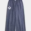 Pantalones holgados de franela con gráficos de números Pantalones holgados de franela con gráficos de números
