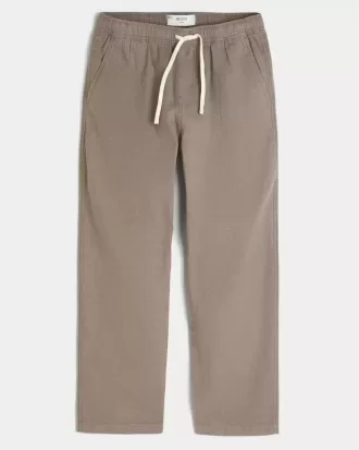 Pantalones holgados de mezcla de lino