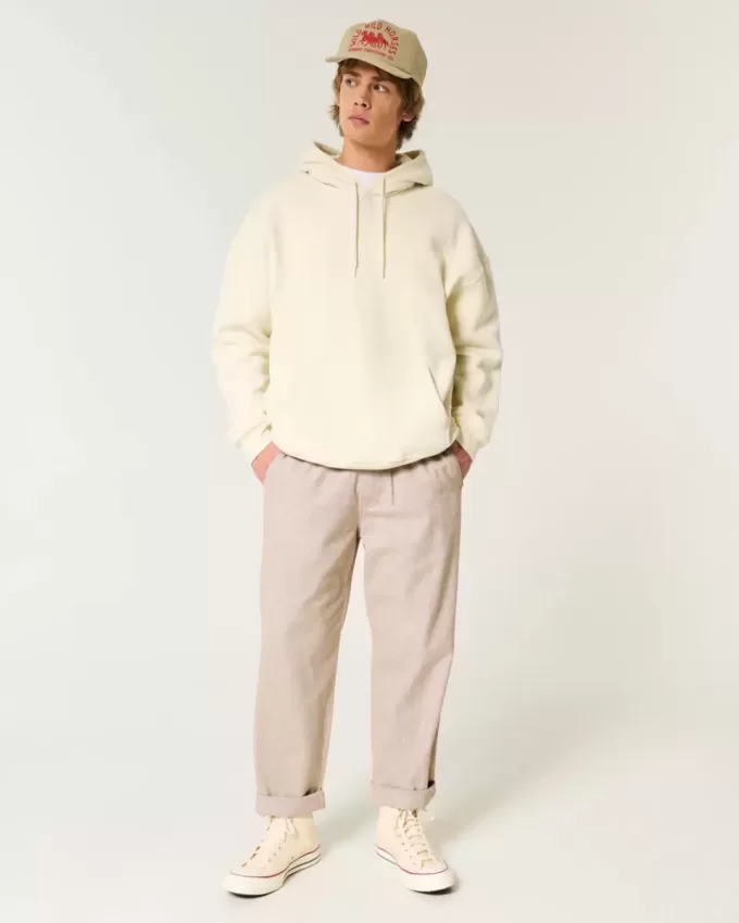 Pantalones holgados de mezcla de lino Pantalones holgados de mezcla de lino