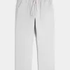 Pantalones holgados de mezcla de lino Pantalones holgados de mezcla de lino