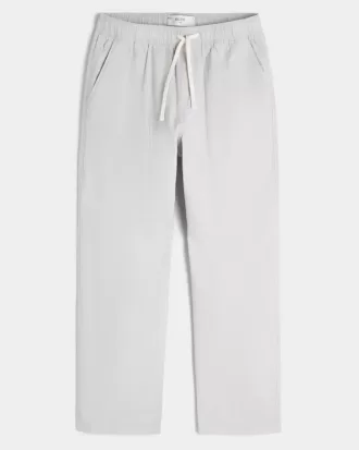 Pantalones holgados de mezcla de lino Pantalones holgados de mezcla de lino